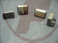 Schiebereglerknopf silber/schwarzfarbig