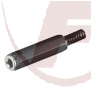 Stereo-Klinkenkupplung 6,3mm Kunsstoff, Knickschutz