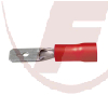Flachstecker 2.8mm mit PVC-Isolation, rot  0.5 - 1.5 mm², 50 Stück.