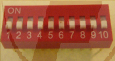 Dip-Schalter 10-pol.  RM 2,54 / 7,62