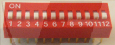 Dip-Schalter 12-pol.  RM 2,54 / 7,62