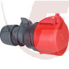 32A, CEE-Kupplung Klappdeckel, rot, 3-polig + N + PE ABL, 6h,  IP44 - ABL