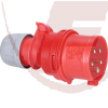 16A, CEE-Stecker "Shark" rot, 3-polig + N + PE, 6h, IP44 - PCE