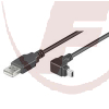 USB-2.0 Kabel, USB-A Stecker/USB-mini, 1,80m  (90°winkel)