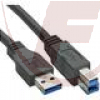 USB-3.0 Kabel, USB-A/B Stecker/Stecker, 3,00m, schwarz