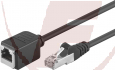 CAT 5e Verlängerung SF/UTP RJ45 0,5m schwarz