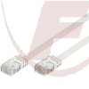 CAT 6 Patch-Flachkabel, 10m, U/UTP; ungeschirmt; 2xRJ45 Stecker, weiß