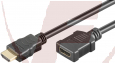 High Speed HDMI™-Verlängerung 0,5m, mit Ethernet - HDMI Stecker (A)/HDMI-Buchse