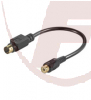 S-Video/Cinch Kabel, 0,13 m, 4 pol. mini DIN-Stecker> Cinchkupplung