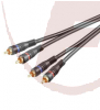 Cinch-OFC-Anschlußkabel Stereo 0,2 m