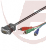 Cinch/VGA-Kabel 2m, 3x Cinchstecker> 15 pol. High Density Stecker