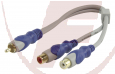 Standard Audiokabel Cinch Stecker/2x Cinch Kupplung 0,25m