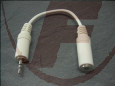 Klinke Adapterkabel, 0,08m, stereo, 2,5mm Stecker / 3,5mm Kupplung