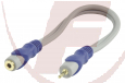 Klinke Adapterkabel, 0,25 m, stereo, 2,5 mm Stecker / 3,5 mm Kupplung