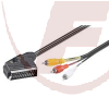 Scart/Cinch-Kabel 3m, Scartstecker > 3 x Cinchstecker