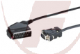 Scart/VGA Kabel 2,0m, Scartstecker> 15-pol High-Density Stecker