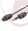 Toslinkstecker/3,5 mm OPTO-Stecker 1 m, Ø: 2,2mm, Lichtwellenleiterkabel