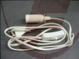 E14 Salzlampen-Kabel 1,75m, Schnurschalter, weiß
