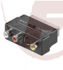 Scart/Cinch+4-pol. Mini-DIN-Buchse-Adapter mit IN/OUT Umschalter