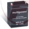 Blei-Gel-Akku 12Volt 2,9Ah, Faston 4,8 - Multipower