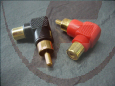 Winkeladapter Cinchstecker/Cinchbuchse rot
