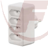 Adapter, 1 Schutzkontaktstecker> 4 Eurobuchsen, weiss