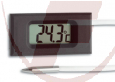 Digitales Einbauthermometer, schwarz, Fühler mit Edelstahlspitze
