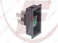 Druckschalter Einbaumaß 45x22mm grün 2CO 250V 16A beleuchtet Anschluss  Flac