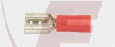 Flachsteckhülse 6,3mm mit PVC-Isolation rot 0,5 - 1,5 mm², 15 Stück
