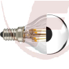 E14 LED-Kopfspiegel, Filament, 4,5Watt, 400lm, 2700K, 180°, silber, dimmbar - SI