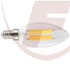 E14 LED-Kerze, 5Watt, 630lm, 2700K, 330°, klar, dimmbar - EGB