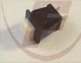 Drucktaster, Druck=EIN, weiß, 0,5A, eckig, SNAP-IN