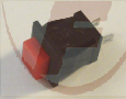 Drucktaster, Druck=EIN, rot, 0,5A, eckig, SNAP-IN