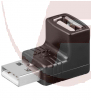 USB Adapter USB 2.0-Stecker (Typ A) > USB 2.0-Buchse (Typ A) 90°