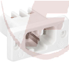 Heißgeräte-Einbaustecker weiß