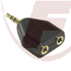 Adapter 3,5mm Stecker Stereo-2x 3,5mm Buchse Stereo vergoldet