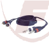 2x Mono-Kli.stecker 6,3 / 2x Cinchstecker, 1,5m - Audiokabel