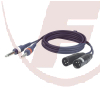 2x XLR-Stecker / 2x Mono-Klinkenstecker, 3m - Audiokabel