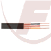 Audio-Kabel 3x0,14mm² schwarz - Meterware - flach