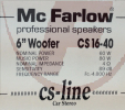 6" Basslautsprecher CS16 40 von Mc Farlow