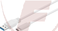 USB-3.0 Kabel, USB-A Stecker/USB-C Stecker, 1m, bis 5 Gbit/s, weiß