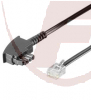 TAE-F > RJ 12 DEC 10m NTBA/Splitter schwarz
