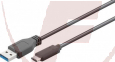 USB-3.0 Kabel, USB-A Stecker/USB-C Stecker, 0,5m, bis 5 Gbit/s
