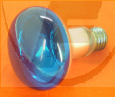 E27, R80 Reflektorlampe, 60Watt / 240Volt / blau / dimmbar