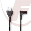 Netzkabel | Euro-Stecker – IEC-320-C7,  8-Form-Kupplung abgewinkelt links/rechts